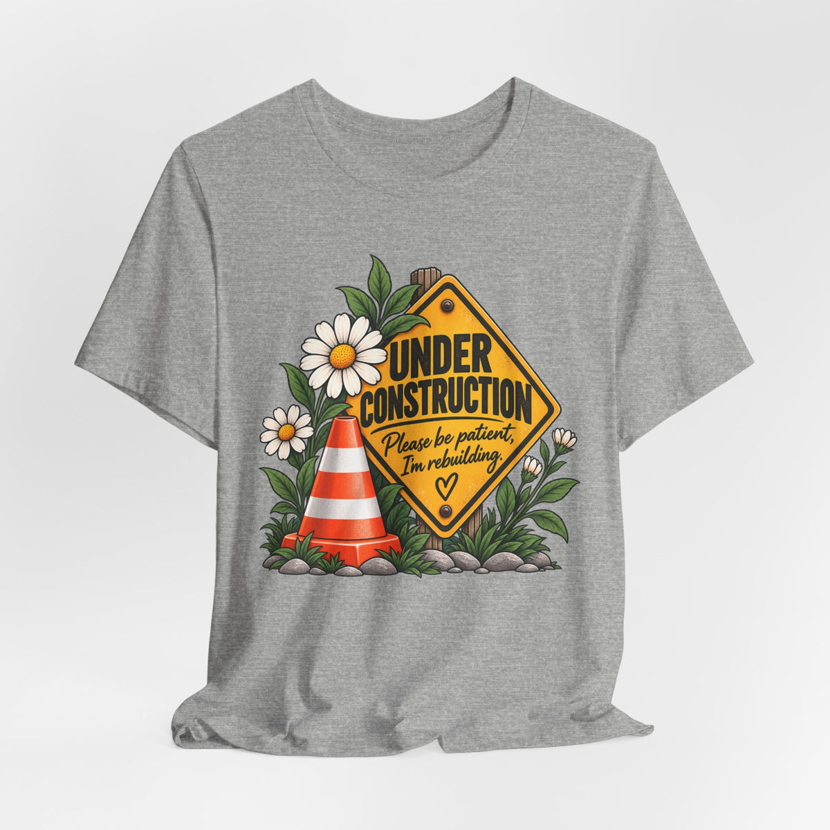 Under Construction — Women’s Tee | Still Becoming — Roots Recovery Housing