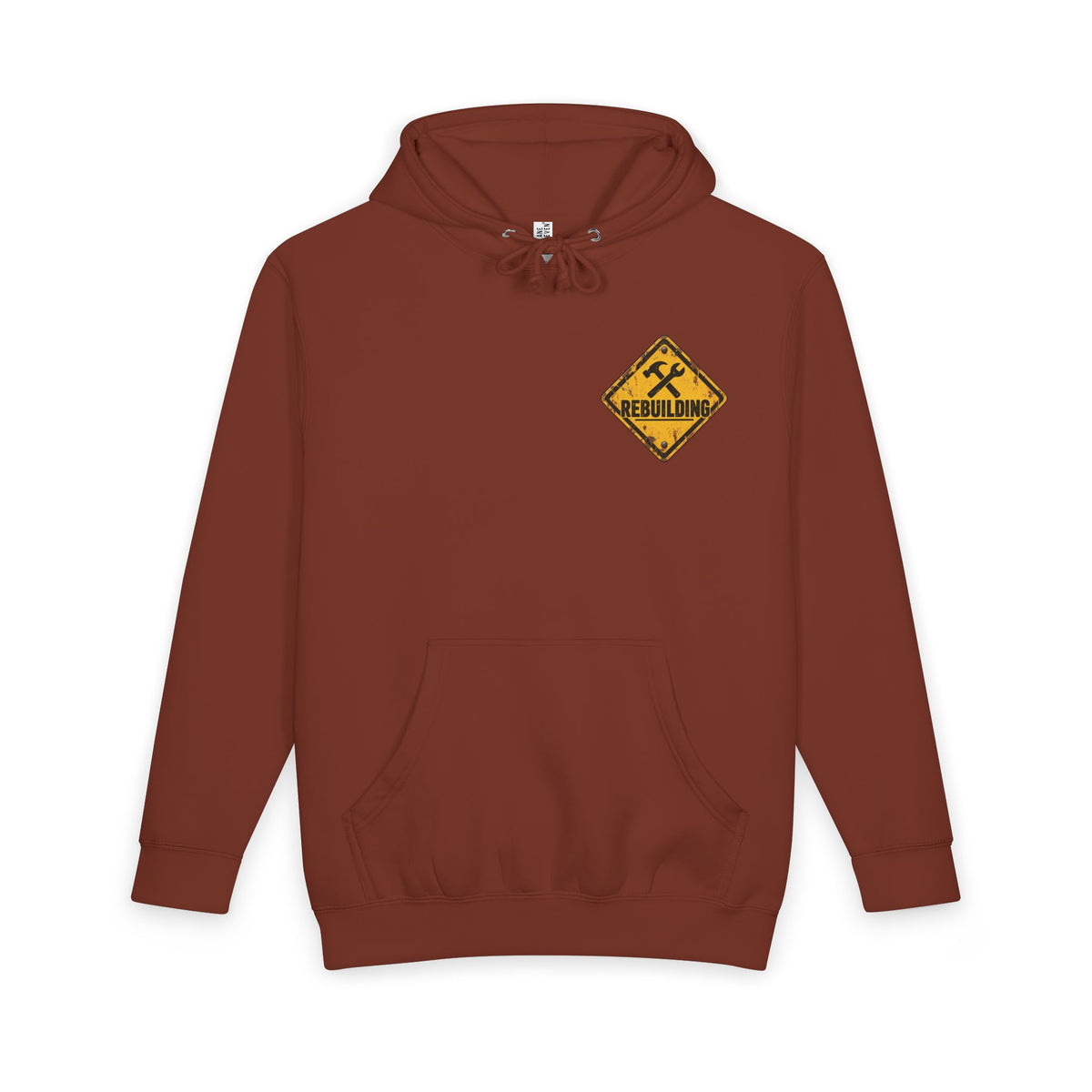 Under Construction — Unisex Hoodie | I’m Rebuilding — Roots Recovery Housing