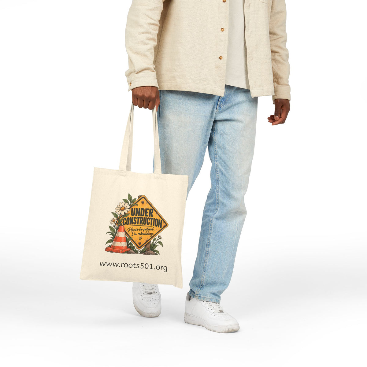 Under Construction — Two-Sided Canvas Tote | Still Becoming.