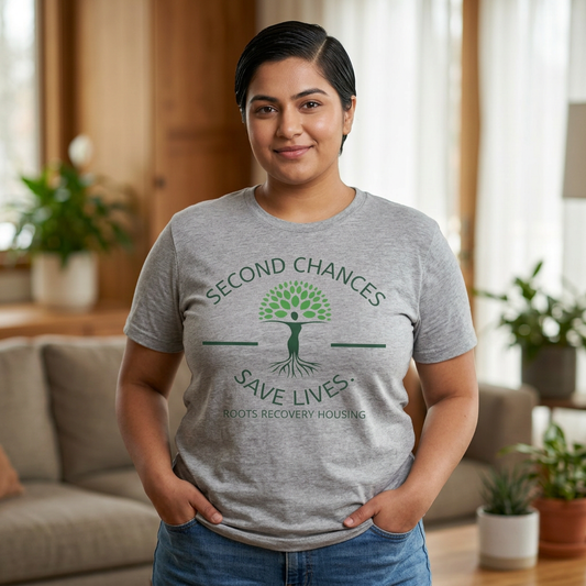 Second Chances Save Lives Tee — Roots Recovery Housing Fundraiser