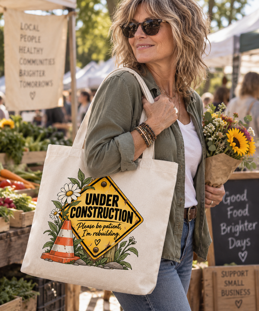 Under Construction — Two-Sided Canvas Tote | Still Becoming.
