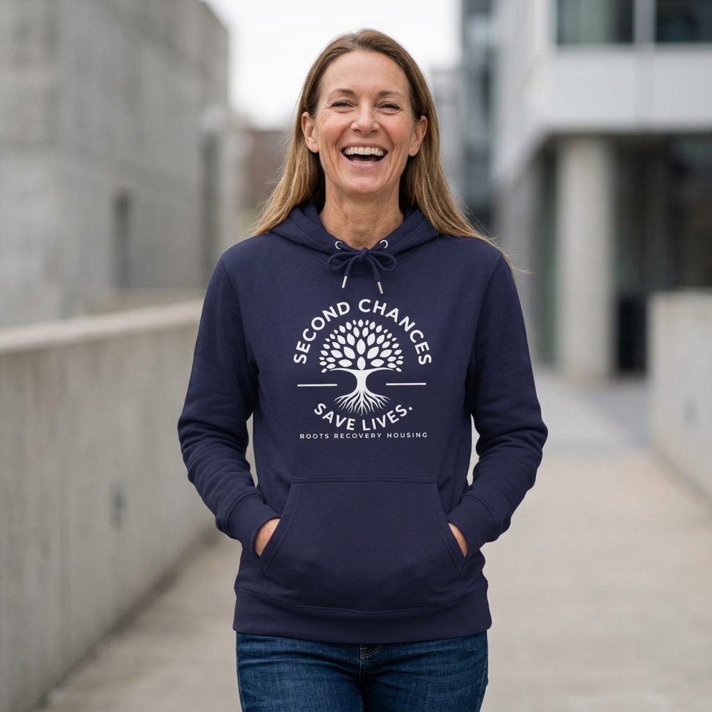 Second Chances Save Lives Hoodie — Roots Recovery Housing