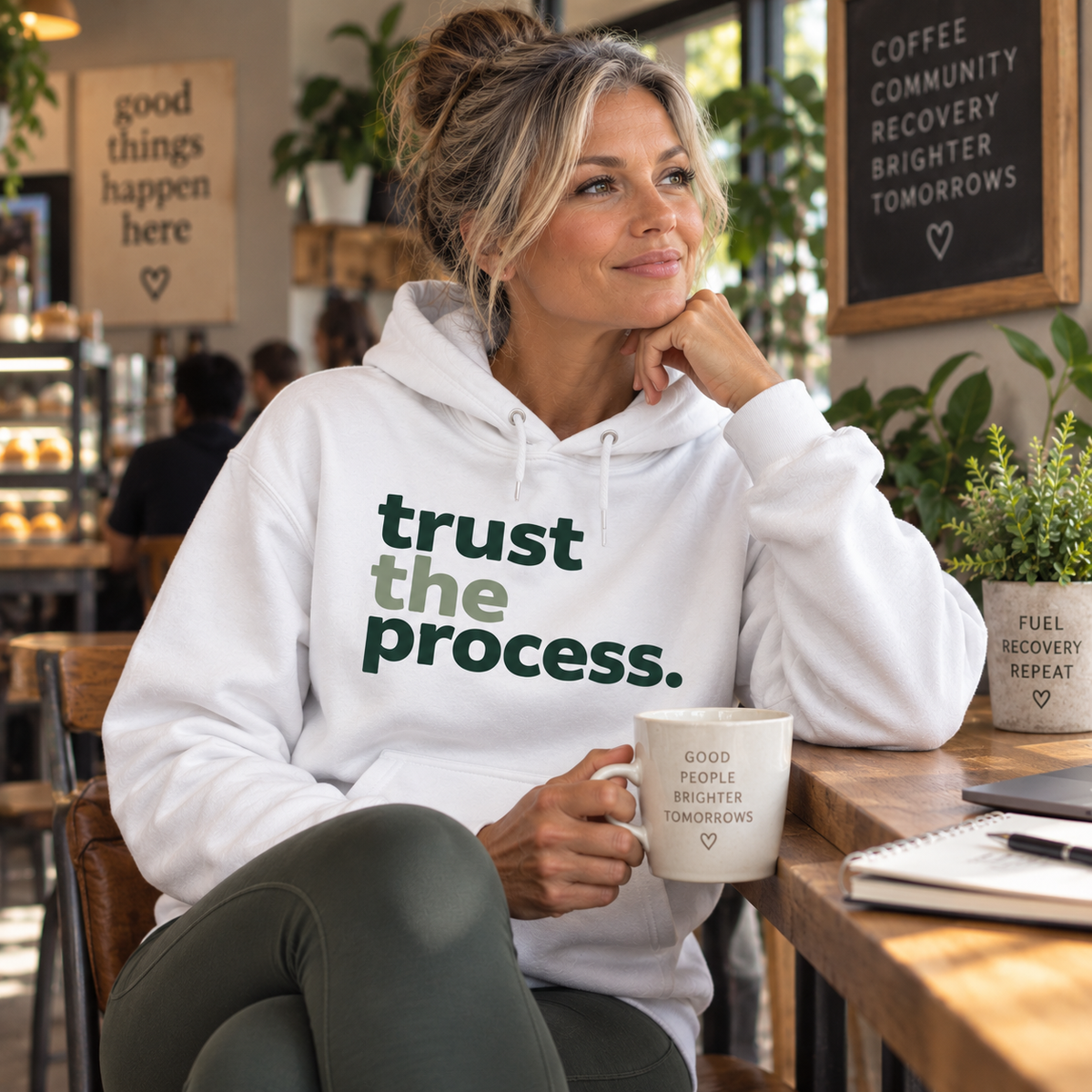 Trust The Process Hoodie — Roots Recovery Housing