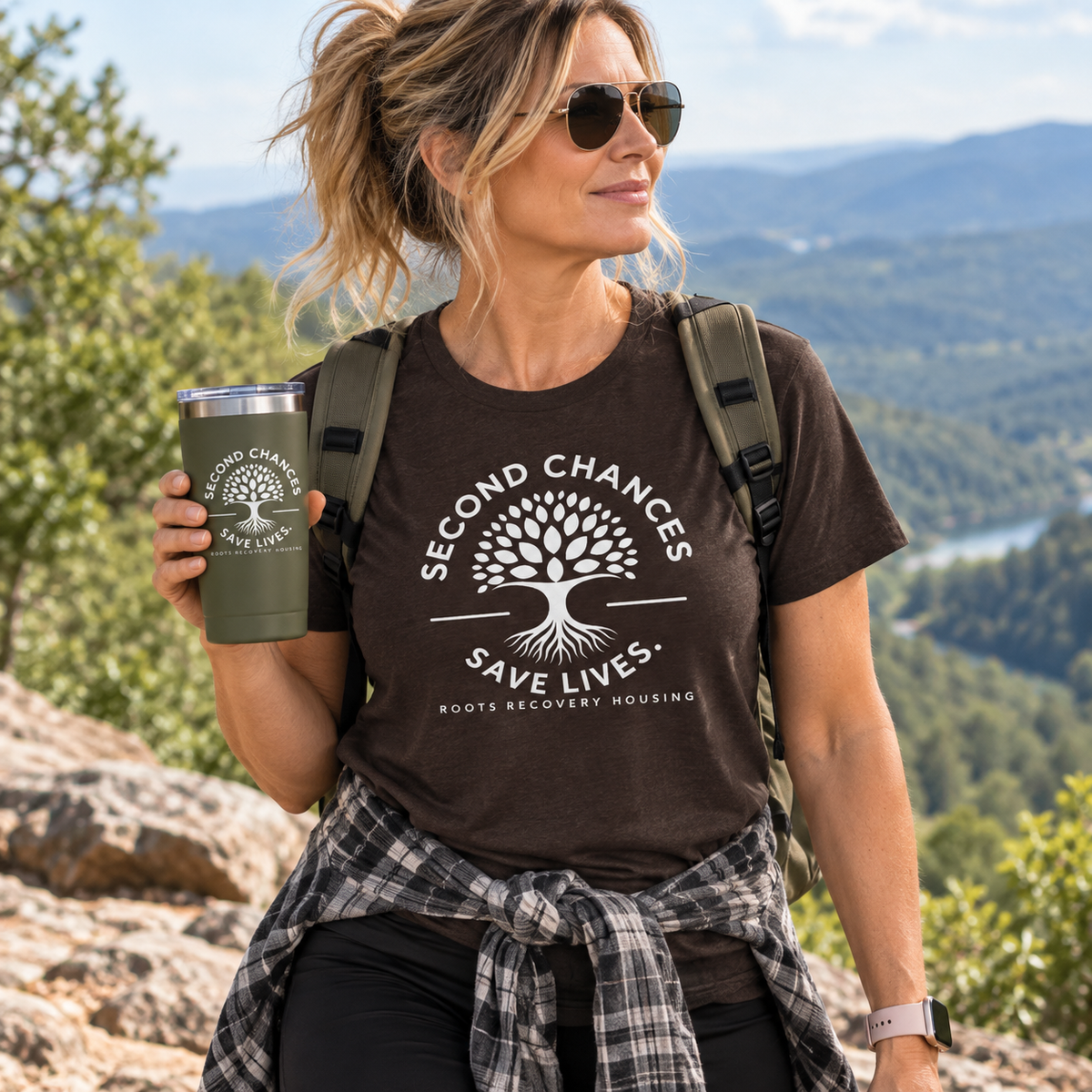 Second Chances Save Lives Tee — Roots Recovery Housing Fundraiser