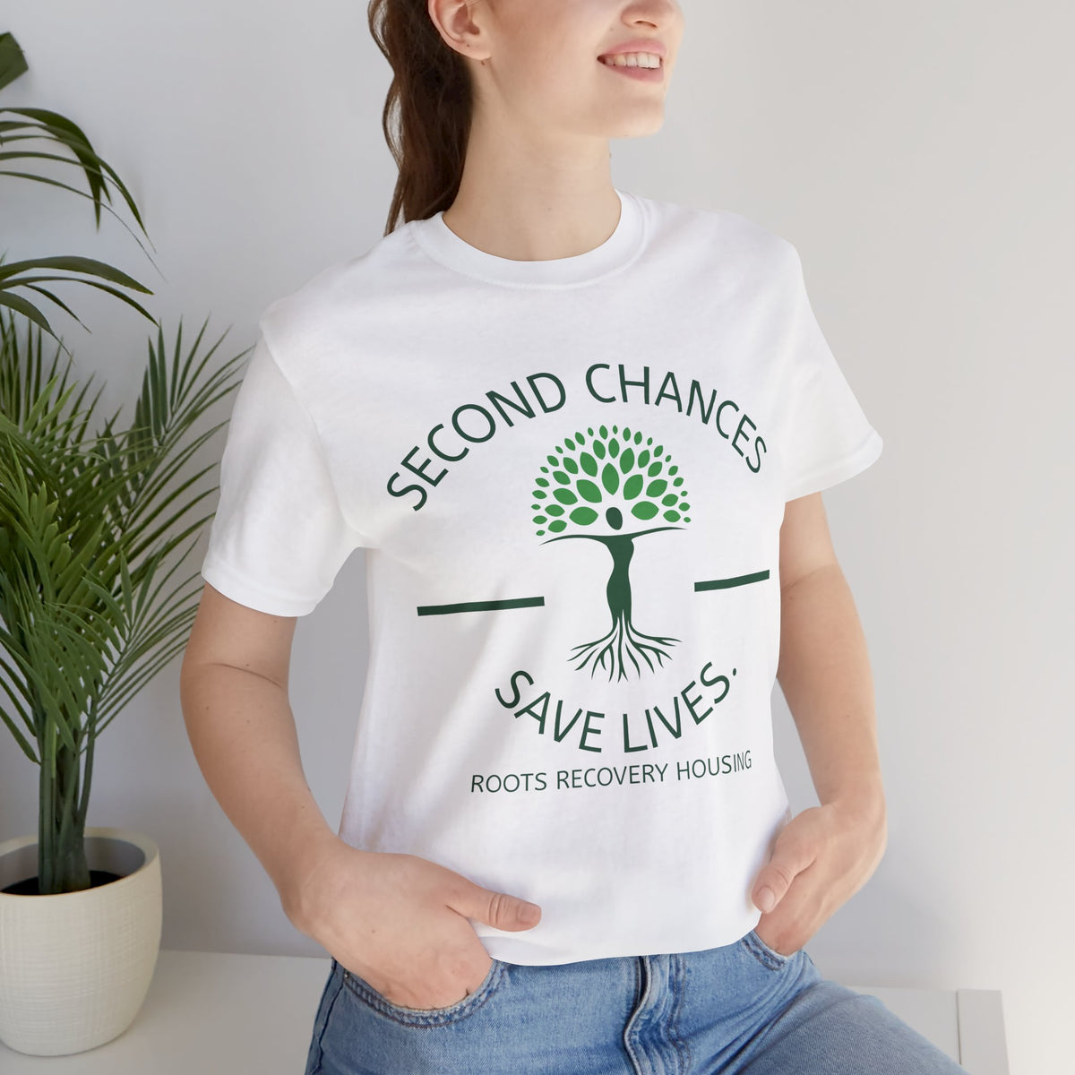Second Chances Save Lives Tee — Roots Recovery Housing Fundraiser
