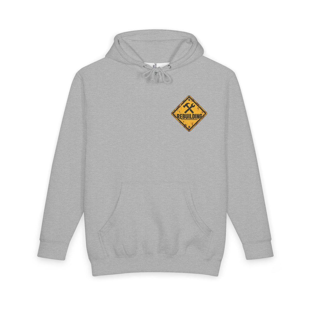 Under Construction — Unisex Hoodie | I’m Rebuilding — Roots Recovery Housing