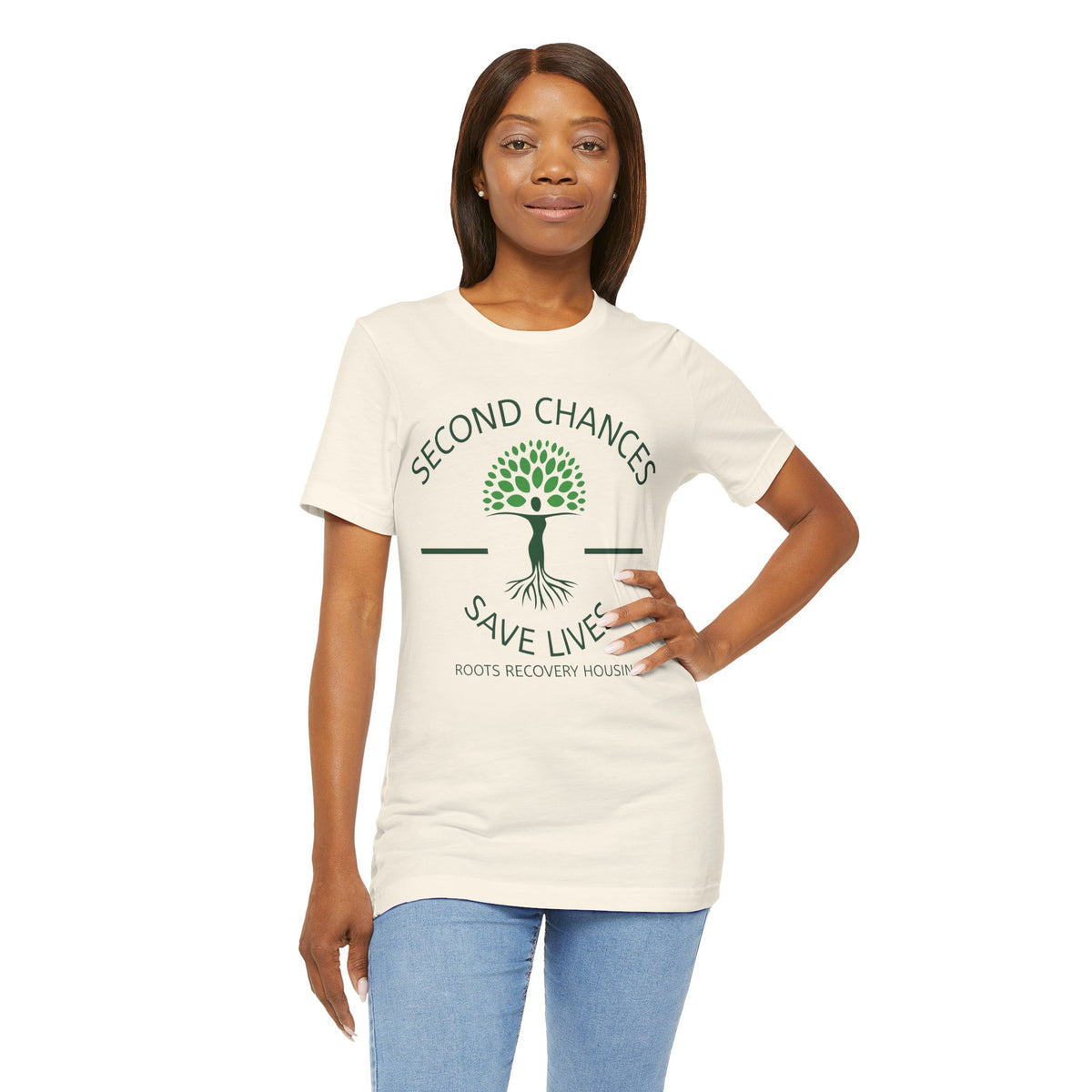 Second Chances Save Lives Tee — Roots Recovery Housing Fundraiser