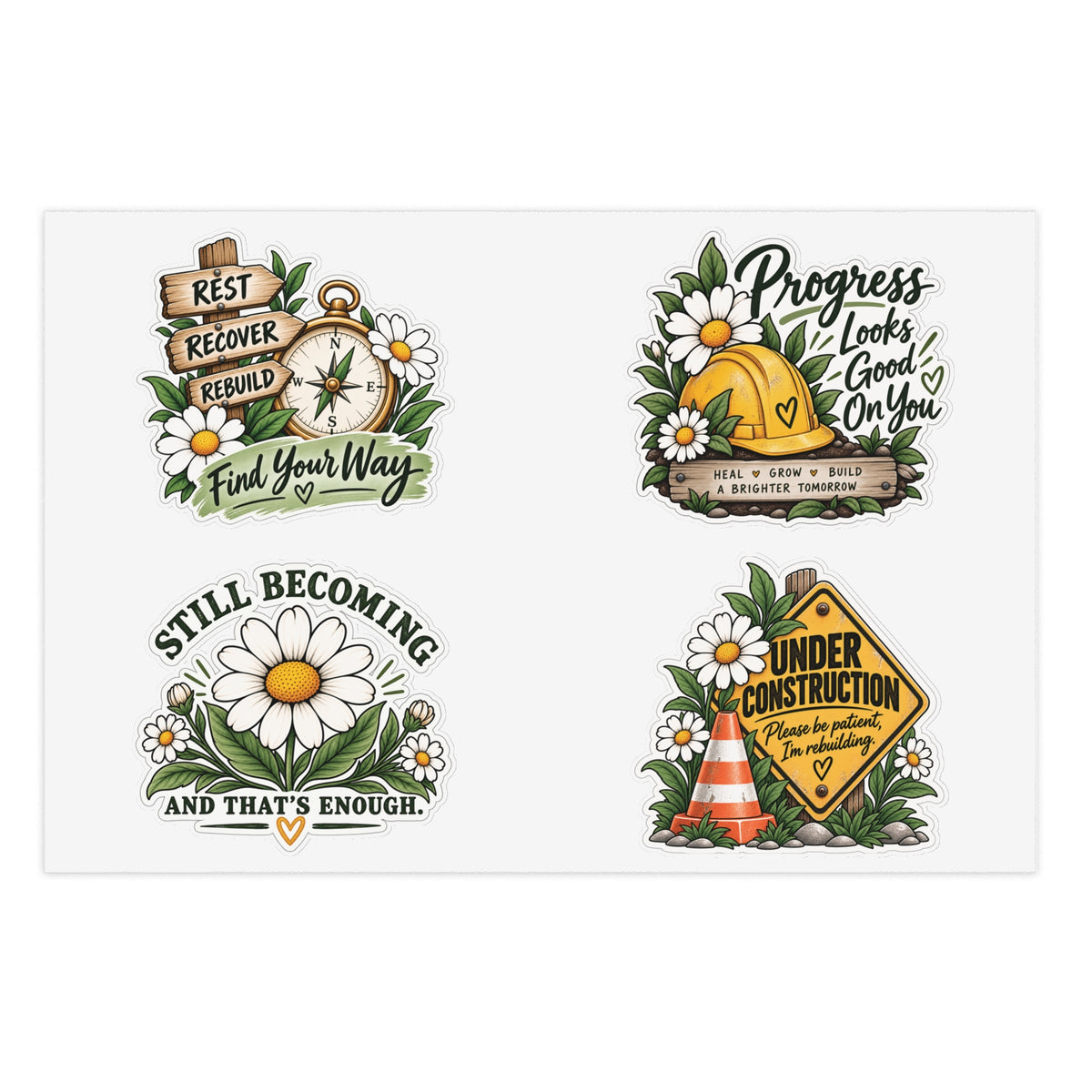 Under Construction — Premium Sticker Sheet | Still Becoming