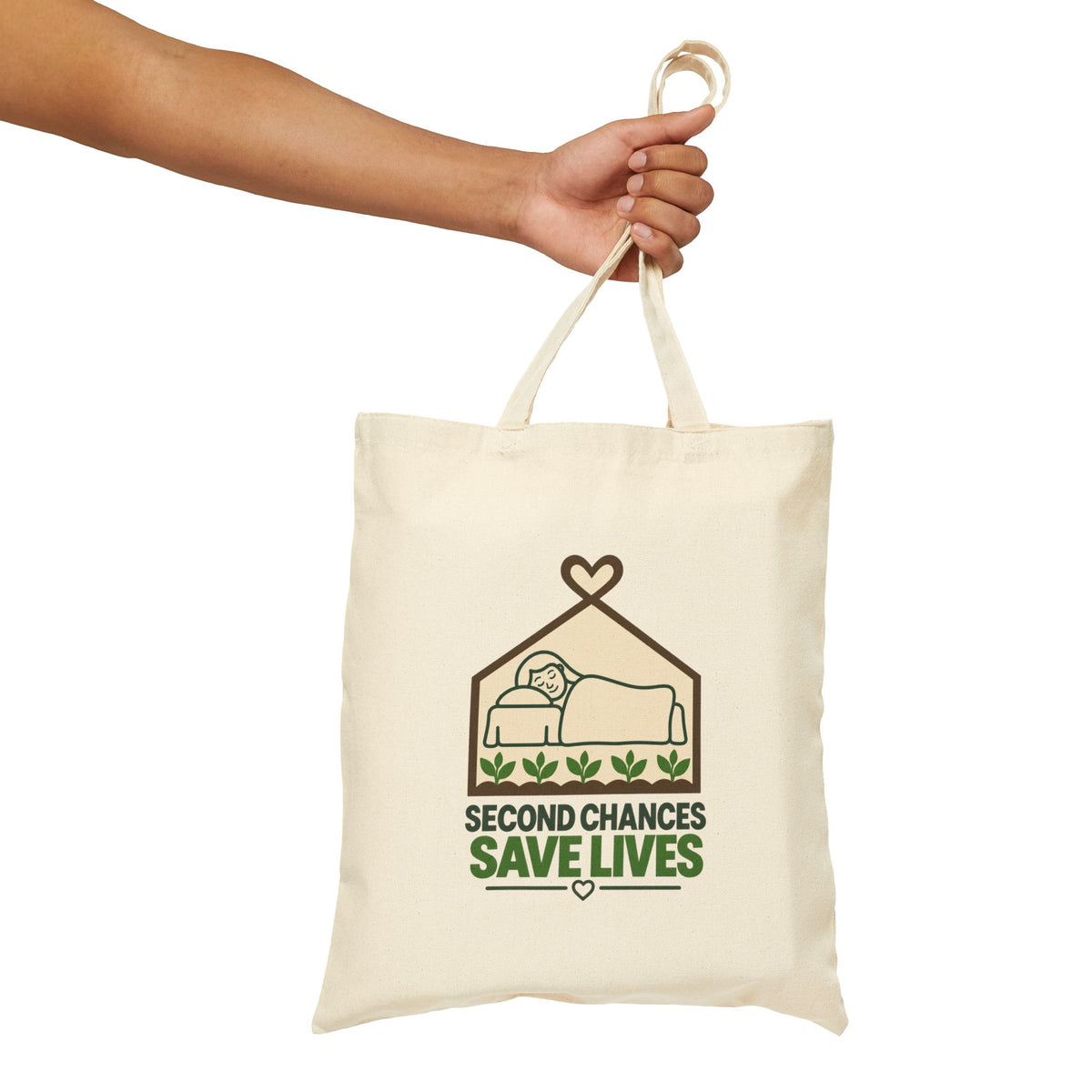 Second Chances Save Lives — Two-Sided Canvas Tote